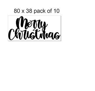 Merry Christmas 80 x 38mm pack of 3 ,min buy 3.